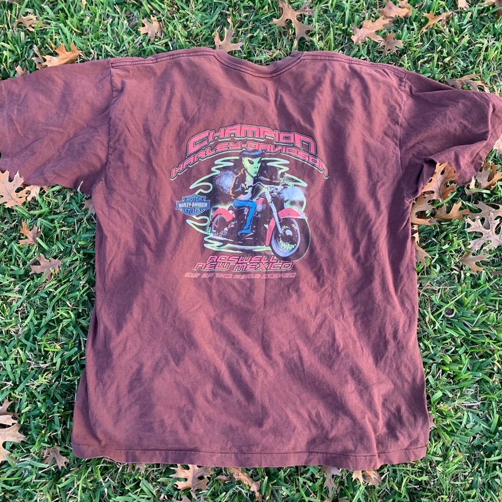 Roswell New Mexico Harley Davidson shirt.